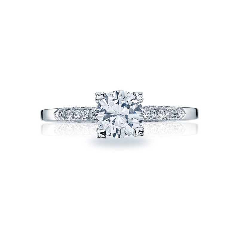 Platinum Simply Tacori Solitaire Engagement Ring 2586RD6