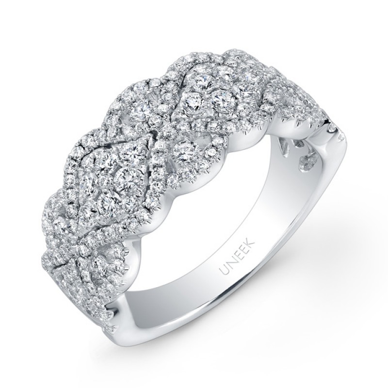 Bouquet Collection 14K White Gold Diamond Band LVR104