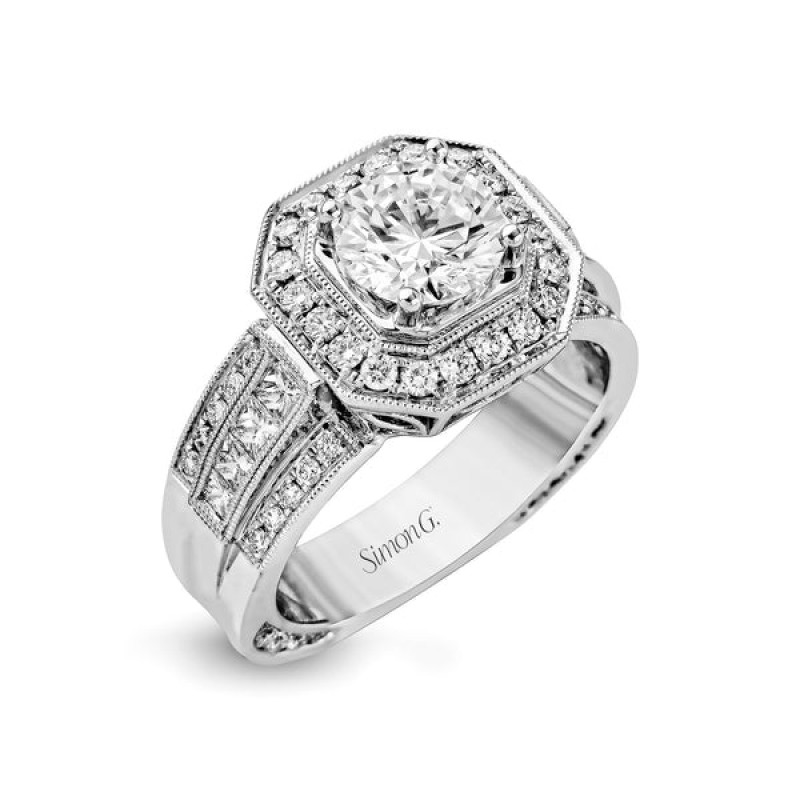 18K WHITE GOLD, WITH WHITE DIAMONDS. NR109 - ENGAGEMENT RING