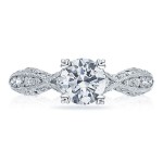 Tacori 2578RD6512W 18 Karat Classic Crescent Engagement Ring