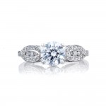 2648RD65 Platinum Tacori Ribbon Engagement Ring