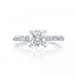 Tacori 201-2RD65 Platinum Sculpted Crescent Engagement Ring