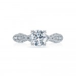 2578RD6512 Platinum Tacori Classic Crescent Engagement Ring