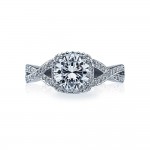2627RDMD Platinum Tacori Dantela Engagement Ring