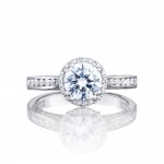 2646-25RDR65 Platinum Tacori Dantela Engagement Ring