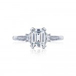 2659EC75X55 Platinum Simply Tacori Engagement Ring