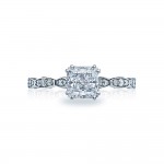 57-2PR55 Platinum Tacori Sculpted Crescent Engagement Ring