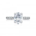Tacori HT254525OV95X75 Platinum Ladies Petite Crescent Engagement Ring