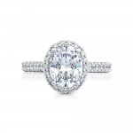 HT254725OV95X75 Platinum Tacori Petite Crescent Engagement Ring
