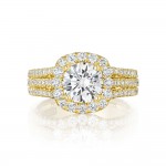 Tacori HT2551CU75Y 18k Yellow Gold Ladies Petite Crescent Engagement Ring