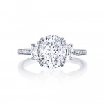 HT2655OV95X75 Platinum Tacori RoyalT Engagement Ring