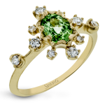 18K YELLOW GOLD, WITH WHITE DIAMONDS. LR2262-Y - COLOR RING 