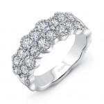 Uneek "PicÃ´t" Diamond Band with Scalloped Edges, in 18K White Gold