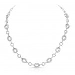 18K White Gold Diamond Necklace LVND04