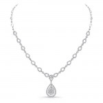 18K White Gold Diamond Necklace LVNM03