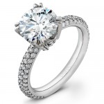 Uneek Platinum Round Diamond Engagement Ring LVS263