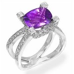 Stunning Amethyst and Diamond Ring by Zeghani