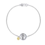 Pavé Monogram Chain Bracelet, Sandblasted sb196fsb
