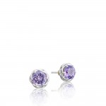 Crescent Crown Studs featuring Amethyst