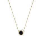 Petite Crescent Station Necklace featuring Black Onyx 