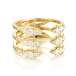 Triple Stacked Surfboard Ring SR199Y