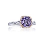Cushion Bloom Gemstone Ring with Diamonds and Amethyst