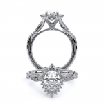 Renaissance-987OPEAR 14k White Gold Halo Engagement Ring