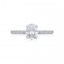 HT254515OV75X55 Platinum Tacori Petite Crescent Engagement Ring