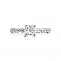 HT2558PR55 Platinum Tacori Petite Crescent Engagement Ring