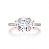 Tacori HT2655OV95X75PK 18k Rose Gold Ladies Engagement Ring