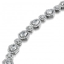 Platinum Round & Shield Diamond Bracelet LBR100