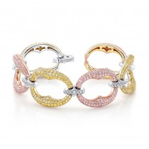 Natureal Collection 18K White, Yellow, and Rose Gold Fancy Yellow and Pink Diamond Bracelet LBR129