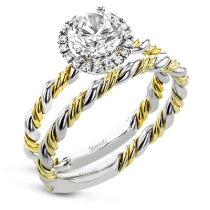 18K YELLOW & WHITE GOLD, WITH WHITE DIAMONDS. LR2790 - WEDDING SET