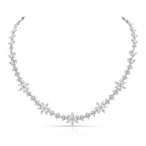 18K White Gold Diamond Necklace LVNM01