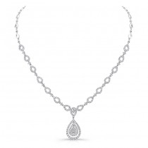 18K White Gold Diamond Necklace LVNM03