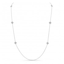18K White Gold Diamond Necklace LVNM06