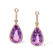 Exquisite Zeghani Amethyst and Diamond Earrings