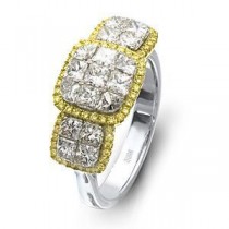 Dazzling Two-tone Diamond Zeghani Ring