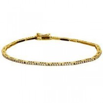 Elegant Zeghani Diamond Bracelet 14k Yellow Gold