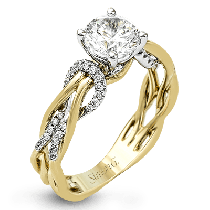18K TWO TONE GOLD MR2514 ENGAGEMENT RING