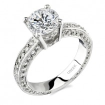 Uneek 18K White Gold Solitaire Diamond Engagement Ring SM590