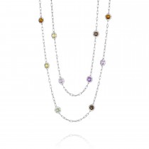 38" Candy Drop Necklace featuring Assorted Gemstones