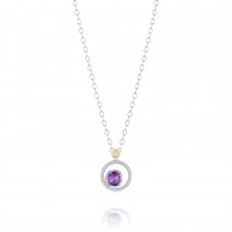 Silver Bloom Necklace featuring Amethyst