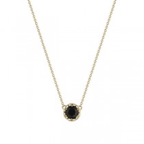 Petite Crescent Station Necklace featuring Black Onyx 