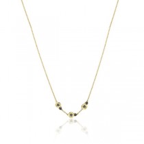 Petite Gemstone Necklace with Black Onyx 