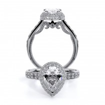 INSIGNIA-7101PEAR 14k White Gold Halo Engagement Ring