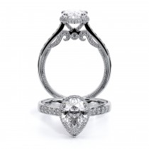 INSIGNIA-7102PEAR 14k White Gold Halo Engagement Ring
