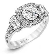 18K WHITE GOLD, WITH WHITE DIAMONDS. TR446 - ENGAGEMENT RING 