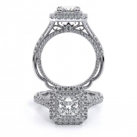 VENETIAN-5065P 14k White Gold Halo Engagement Ring