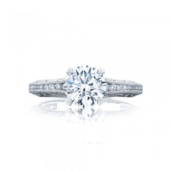Tacori 2617RD7 Platinum Reverse Crescent Engagement Ring